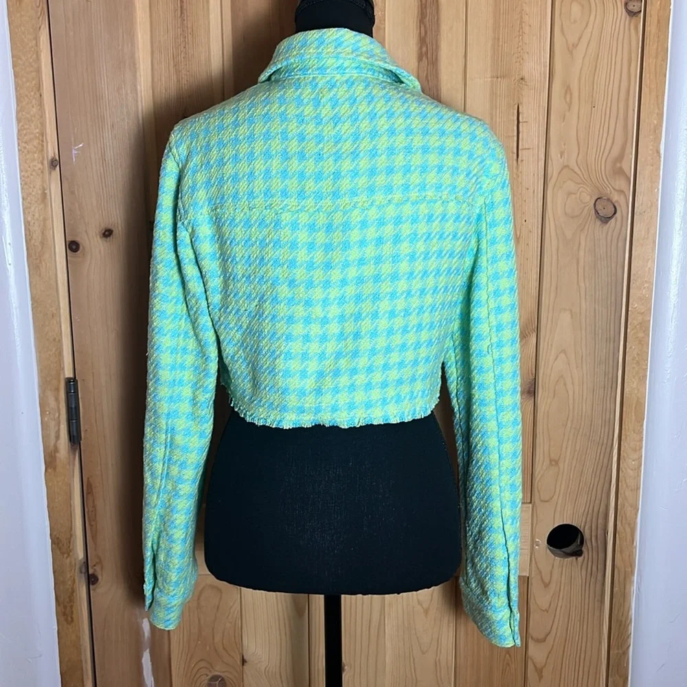 ZARA Tween Herringbone Cropped Jacket - Picture 7 of 10